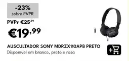 Radio Popular Auscultador sony mdrzx110apb preto promoção