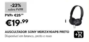 Auscultador sony mdrzx110apb preto