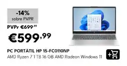 Radio Popular pc portátil hp 15-fc0110np promoção