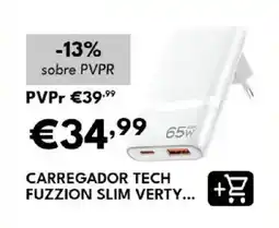 Radio Popular carregador tech fuzzion slim verty... promoção