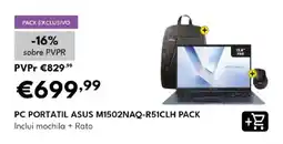 Radio Popular pc portátil asus m1502naq-r51clh pack promoção