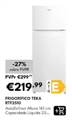 Radio Popular frigorífico teka rtf2510 promoção