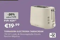 Radio Popular torradeira electronia tab06cream promoção