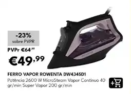Radio Popular Ferro vapor rowenta dw4345d1 promoção