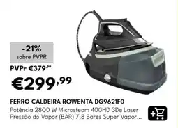 Radio Popular Ferro caldeira rowenta dg9621fo promoção