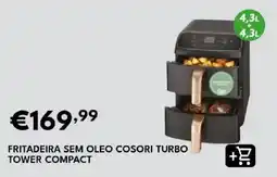 Radio Popular fritadeira sem oleo cosori turbo tower compact promoção