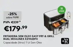 Radio Popular Fritadeira sem óleo easy fry & grill dual moulinex ez942dfo promoção
