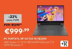 Radio Popular pc portátil hp victus 15-fb3059 promoção