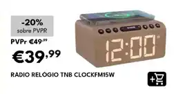 Radio Popular Rádio relógio tnB clockfm15w promoção