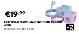 Radio Popular extensão marshmallow cubo c/cabo azul promoção
