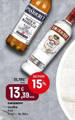 Intermarché Smirnoff - vodka red promoção