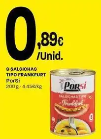 Intermarché Porsi - salsichas tipo frankfurt promoção