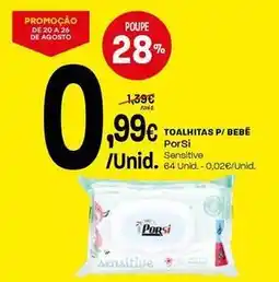Intermarché Porsi - toalhitas para bebe promoção