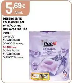 Intermarché Porsi - detergente em cápsulas p/ máquina de lavar roupa promoção