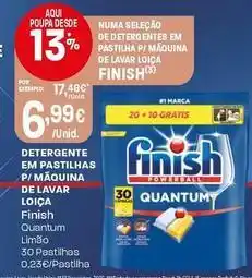 Intermarché Finish - detergente em pastilhas p/ maquina de lavar loica promoção