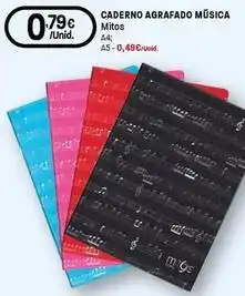 Intermarché Mitos - caderno agrafado musica promoção