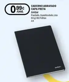 Intermarché Ambar - caderno agrafado capa preta promoção