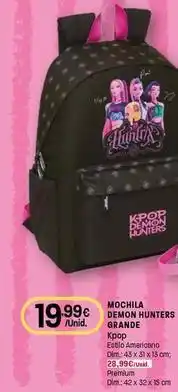 Intermarché Mochila demon hunters grande promoção