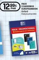 Intermarché Oxford - pack 3 cadernos europeanbook promoção