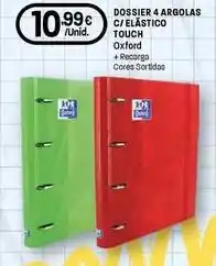 Intermarché Oxford - dossier 4 argolas com elástico touch promoção