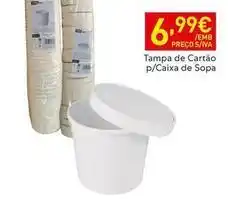 Recheio Tampa de carção p/caixa de sopa promoção
