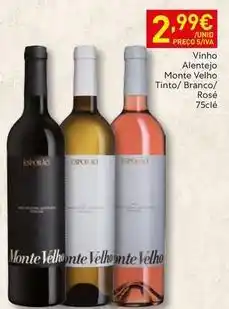 Recheio Monte velho - vinho alentejo tinto/ branco/ rosé promoção