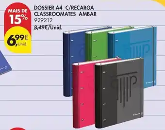Dossier a4 c/recarga classroomates ambar
