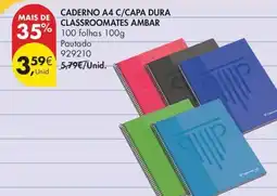 Pingo Doce caderno a4 c/capa dura classroomates ambar promoção