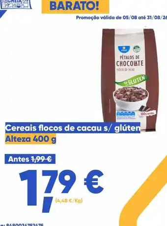 Cereais flocos de cacau s/ glúten Alteza