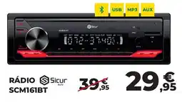 Feu Vert Rádio Sicur auto SCM161BT promoção