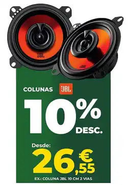 Feu Vert colunas jbl promoção