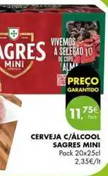 Pingo Doce Sagres mini - cerveja c/alcool promoção