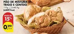 Pingo Doce Pão de mistura trigo e centeio promoção