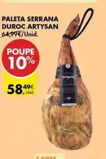 Pingo Doce Serrana - paleta duroc promoção