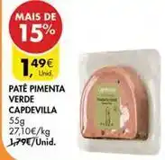 Pingo Doce Pate pimenta verde promoção