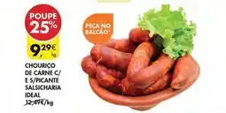 Pingo Doce Chourico de carne c/ e/ spicante salsicharia promoção