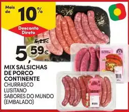 Continente Mix salsichas de porco continente promoção