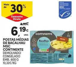 Continente Postas médias de bacalhau msc continente promoção