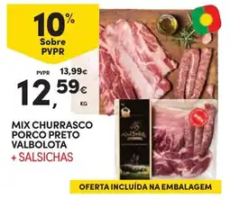 Continente Mix churrasco porco preto valbolota + salsichas promoção