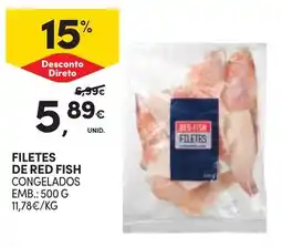 Continente filetes de red fish promoção