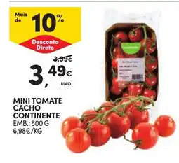 Continente Mini tomate cacho continente promoção