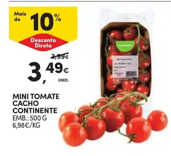 Continente Mini tomate cacho continente promoção