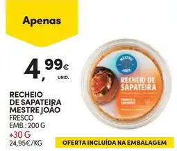 Continente Recheio de sapateira mestre joão promoção
