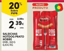 Continente Salsichas hotdog prato nobre promoção