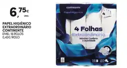 Continente Papel higiénico extraordinário continente promoção