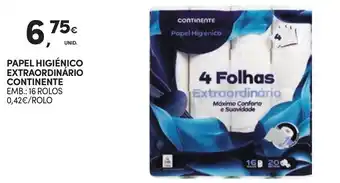 Continente Papel higiénico extraordinário continente promoção