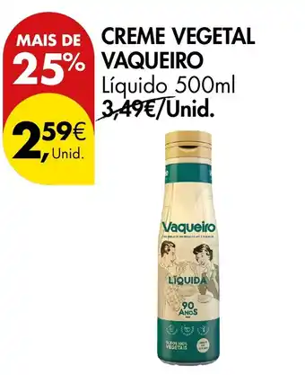 Pingo Doce Creme vegetal vaqueiro promoção