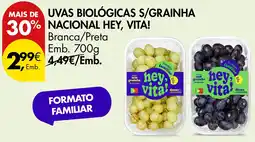 Pingo Doce Uvas biológicas s/grainha nacional hey, vita! promoção