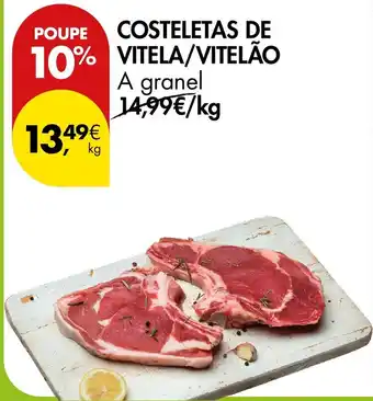 Pingo Doce Costeletas de vitela/vitelão promoção
