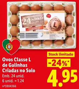 Lidl Ovos Classe L de Galinhas Criadas no Solo promoção
